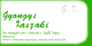 gyongyi kaszaki business card